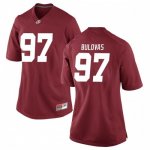 Women's Alabama Crimson Tide #97 Joseph Bulovas Crimson Replica NCAA College Football Jersey 2403RWWQ2